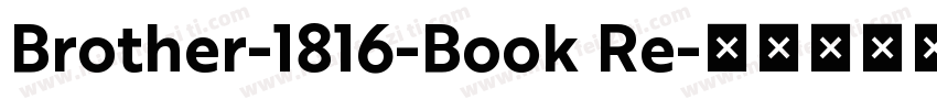 Brother-1816-Book Re字体转换